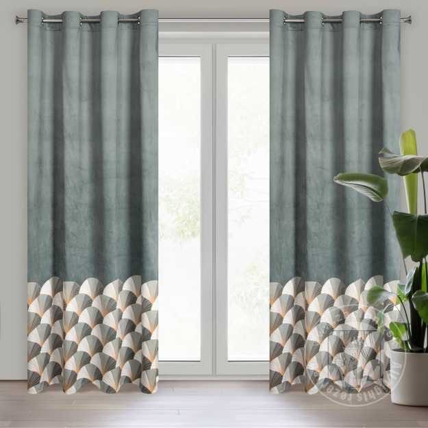 Záves GINA na krúžkoch 140x250 cm oceľový/svetlosivý