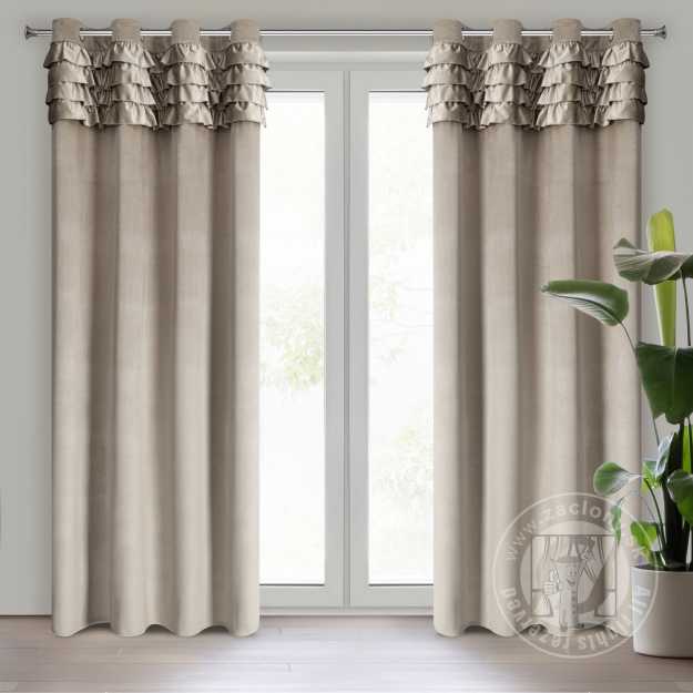 Záves ERIN na krúžkoch 140x250 cm béžový