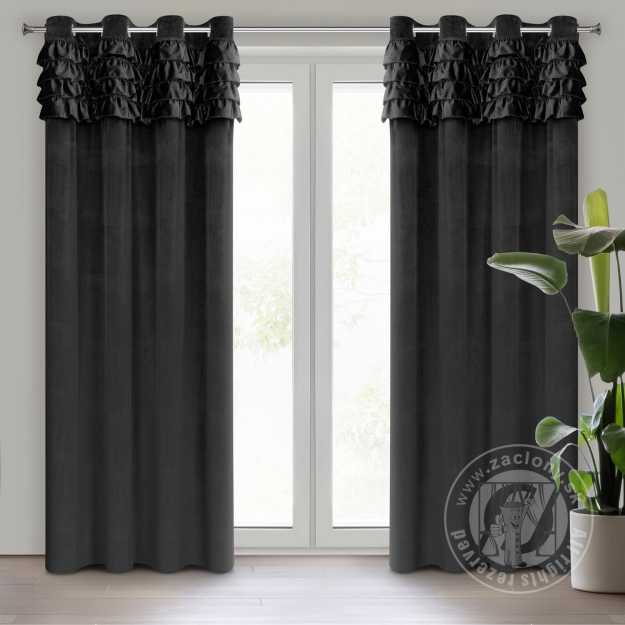 Záves ERIN na krúžkoch 140x250 cm čierny