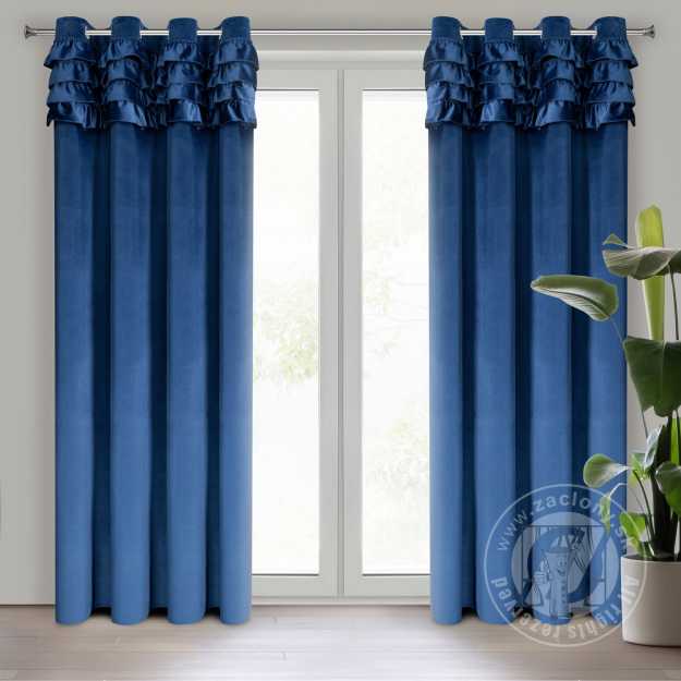 Záves ERIN na krúžkoch 140x250 cm modrý