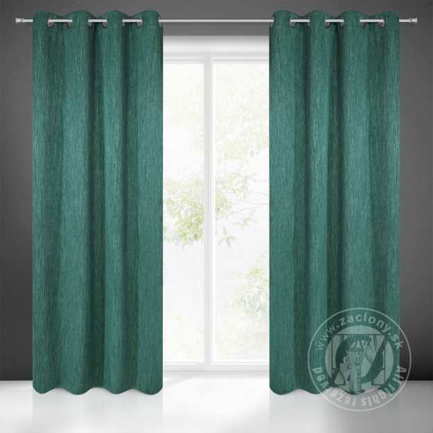 Záves ROSSIE na krúžkoch 140x250 cm zelený