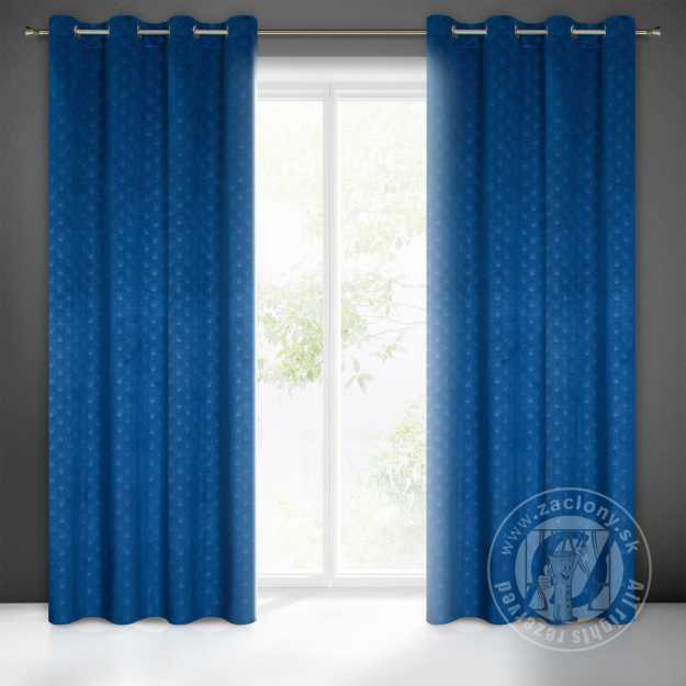 Záves JULIA na krúžkoch 140x250 cm modrý