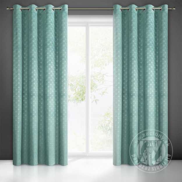 Záves JULIA na krúžkoch 140x250 cm tyrkysový
