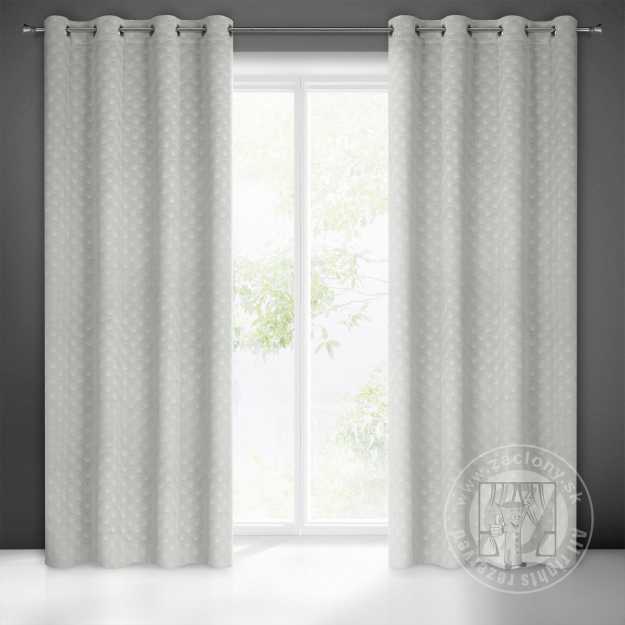 Záves JULIA na krúžkoch 140x250 cm svetlosivý