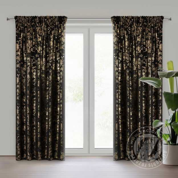 Záves FELIS na páske 140x270 cm čierny