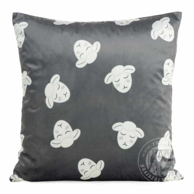 Obliečka na vankúš KIDS s barančekmi 45x45cm oceľová