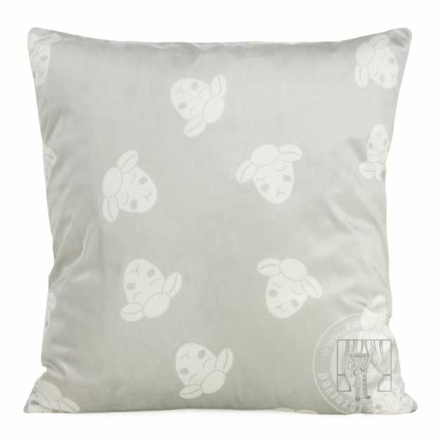 Obliečka na vankúš KIDS s barančekmi 45x45cm svetlosivá