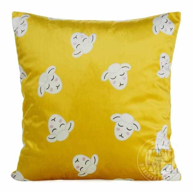 Obliečka na vankúš KIDS s barančekmi 45x45cm horčicová