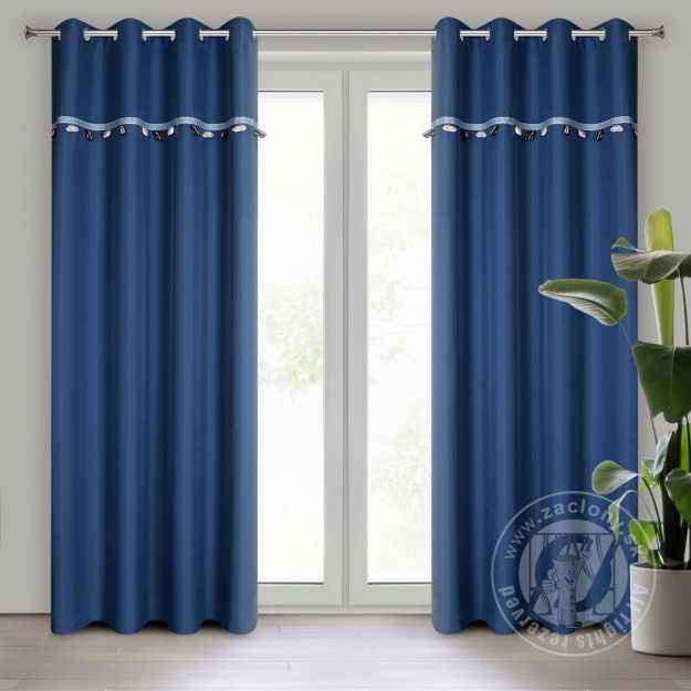 Záves CAR na krúžkoch 140x250cm modrý s autíčkami