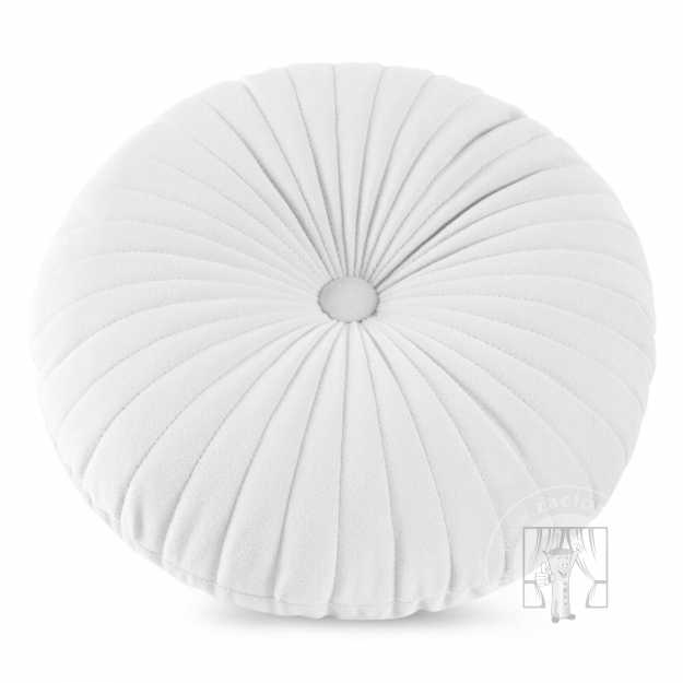 Okrúhly vankúš VELVET ∅ 40 cm biely