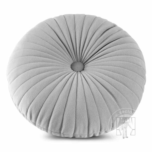 Okrúhly vankúš VELVET ∅ 40 cm strieborný