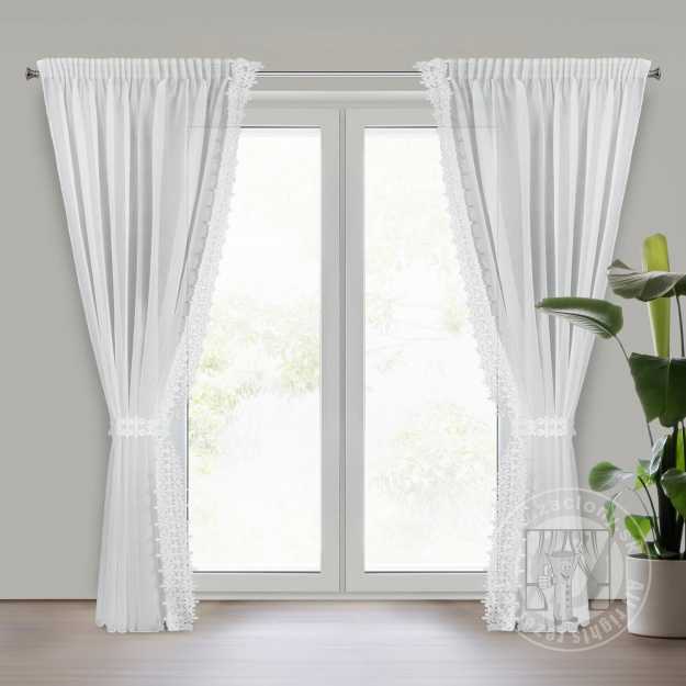 Záclona KAJA na páske 140x270 cm biela, set