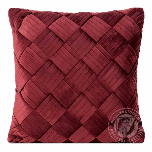 Zamatová obliečka na vankúš SONIA 45x45 cm bordová