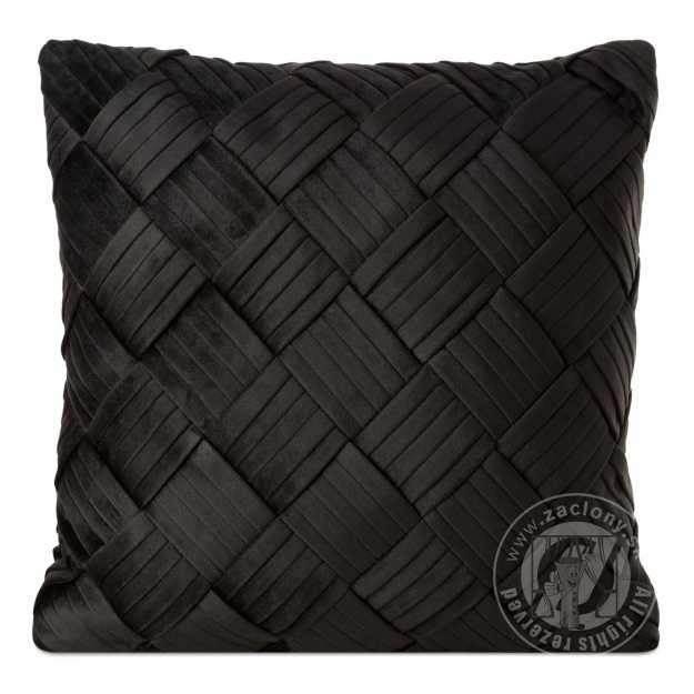 Zamatová obliečka na vankúš SONIA 45x45 cm čierna