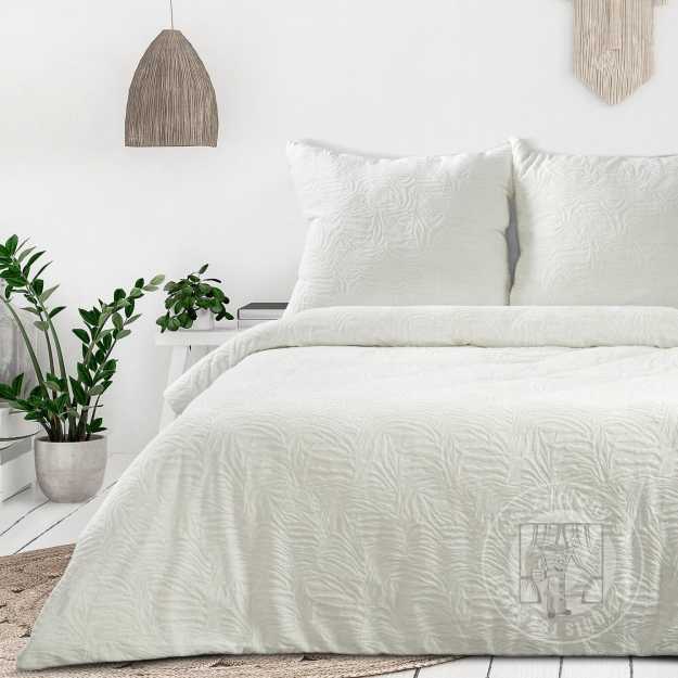 Posteľná bielizeň zamatová FLANO 140x200cm + 70x90cm, krémová