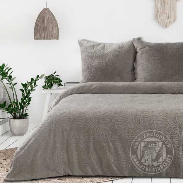 Posteľná bielizeň zamatová FLANO 140x200cm + 70x90cm, béžová