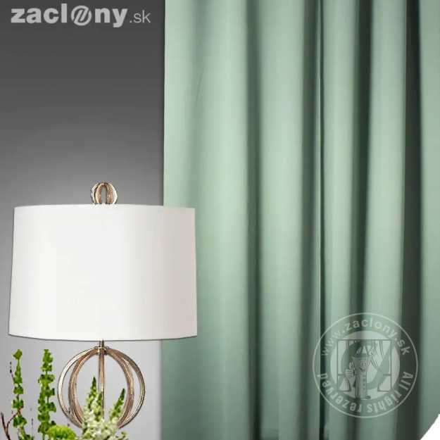 Hotový záves BlackOut 147 275x185cm mätový, 2ks