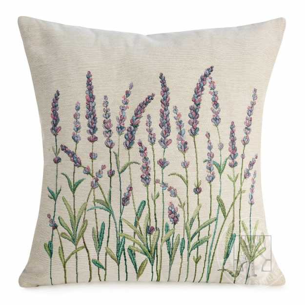 Gobelínová obliečka na vankúš 45x45cm s levanduľou