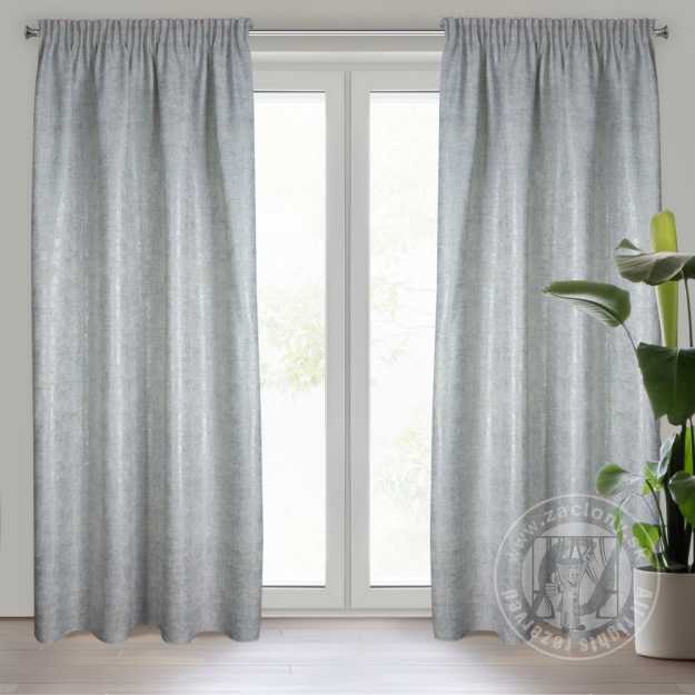 Záves BLANKA na páske 140x250cm strieborný