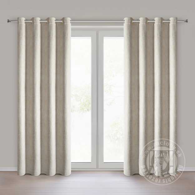 Záves BITSY na krúžkoch 140x250cm krémový