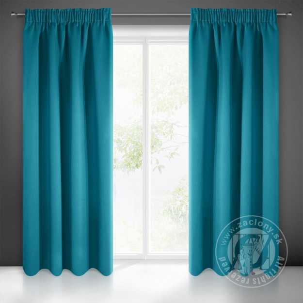Záves BLACKOUT na páske 135x270cm tmavotyrkysový