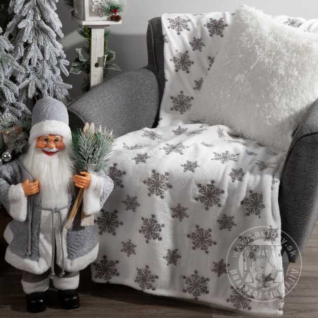 Vianočná deka BLINK 150x200cm biela/strieborná