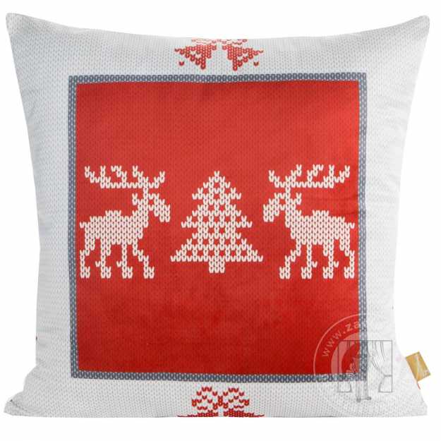 Vianočná obliečka na vankúš NOEL 60x60cm biela/červená