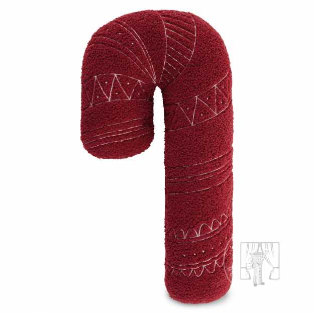 Vianočný vankúš 27x46cm červený/biely