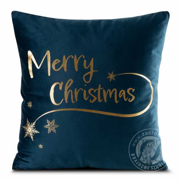 Vianočná obliečka na vankúš JOY 45x45cm granátová/zlatá