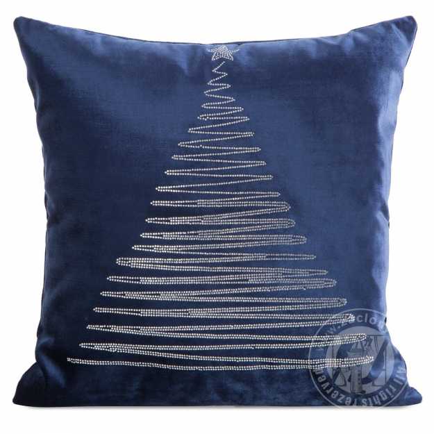 Vianočná obliečka na vankúš ROYAL 45x45cm granátová/strieborná