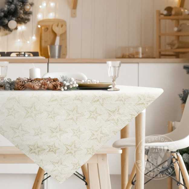 Vianočný obrus WINTER 85x85cm krémový/zlatý