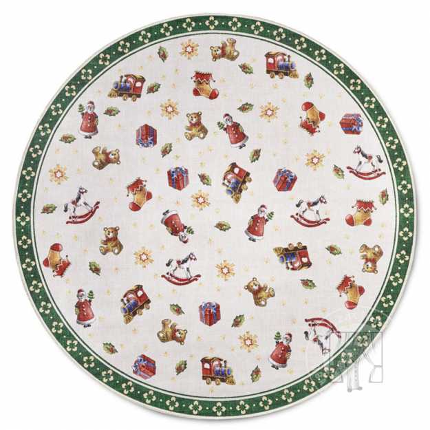 Kruhový kusový koberec Villeroy & Boch Toy´s Delight 106193 Green Multicolour, bez vlasu