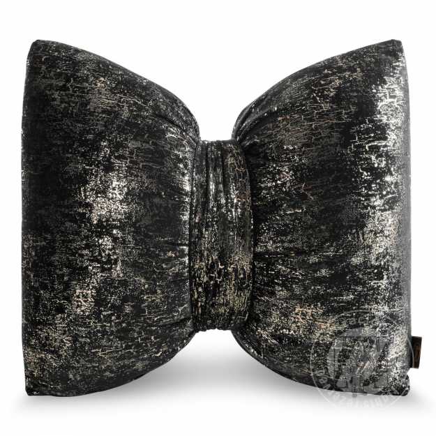 Vianočný vankúš KOKARDA 45x55 cm čierny/zlatý