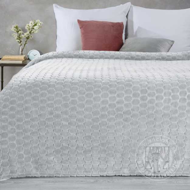 Deka z mikroflanelu ZOE 150x200cm strieborná