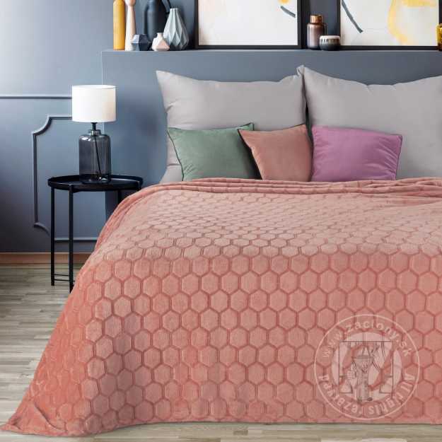 Deka z mikroflanelu ZOE 150x200cm púdrovoružová