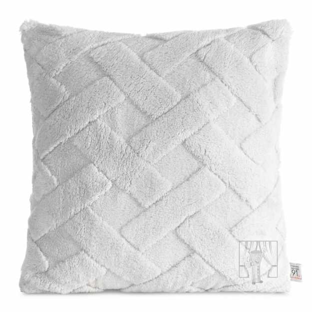 Obliečka na vankúš CARO 45x45cm strieborná