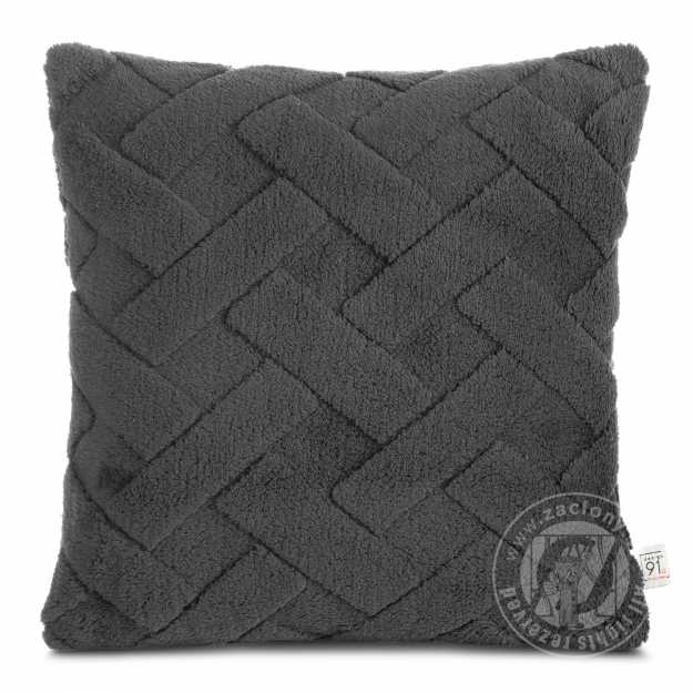 Obliečka na vankúš CARO 45x45cm oceľová