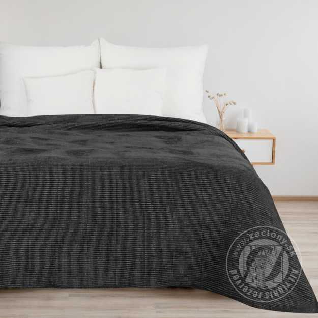 Deka AMBER s vafľovou štruktúrou 200x220cm čierna