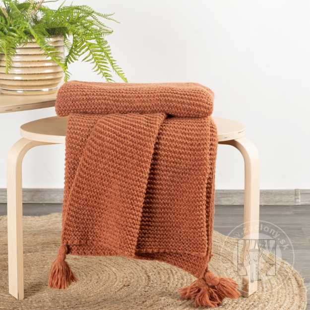 Deka PLED 130x170cm tehlová