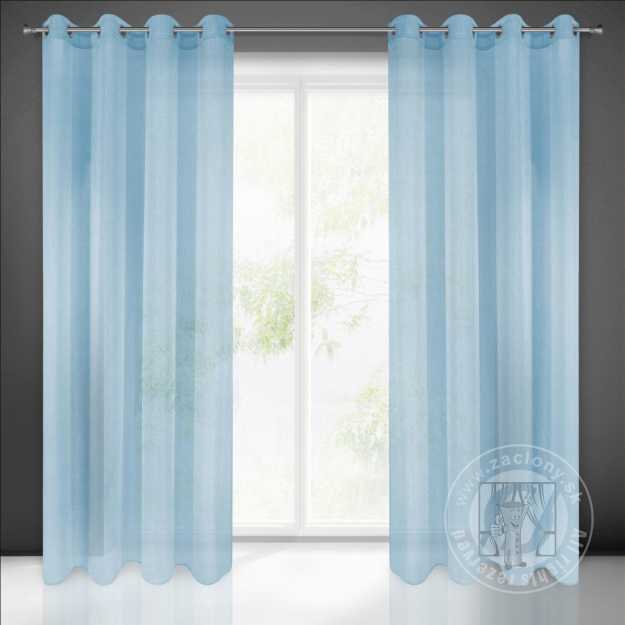 Záclona REBECCA na krúžkoch modrá 140x250cm