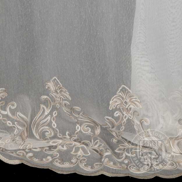 Záclona metráž 3310182 krémová/béžová 300cm