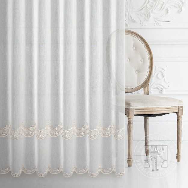 Záclona metráž 725352 biela/zlatá 280cm