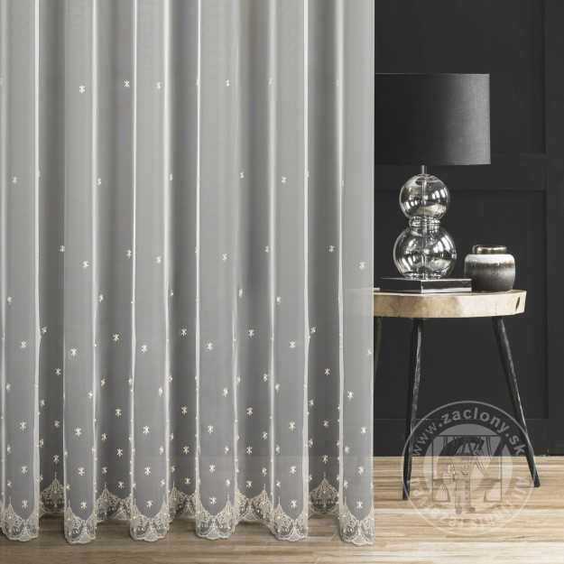 Záclona metráž 26940 krémová/zlatá 290cm