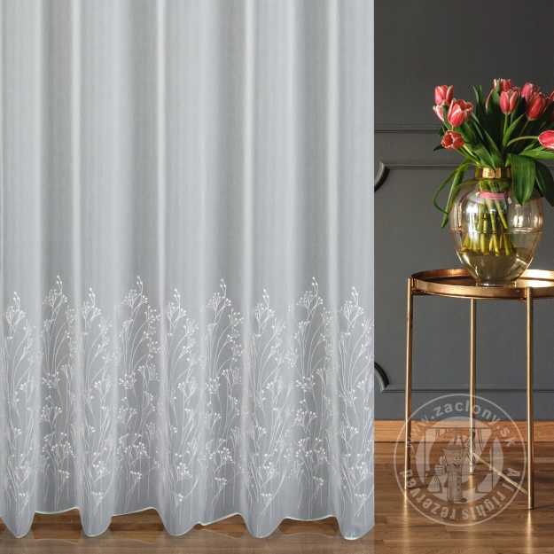 Záclona metráž 33593 biela 280cm