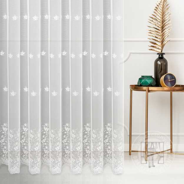 Záclona metráž 14153 biela 280cm