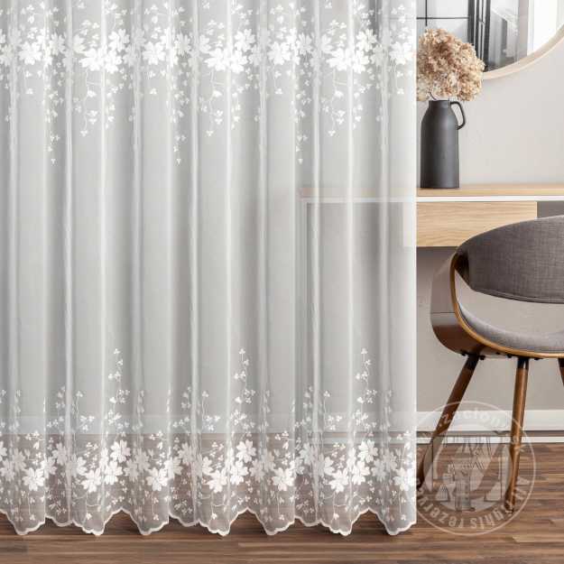 Záclona metráž NELA/PERU biela 280cm