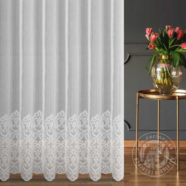 Záclona metráž 34438 biela 290cm