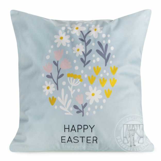Veľkonočná obliečka na vankúš JAR/11 45x45cm modrá/žltá