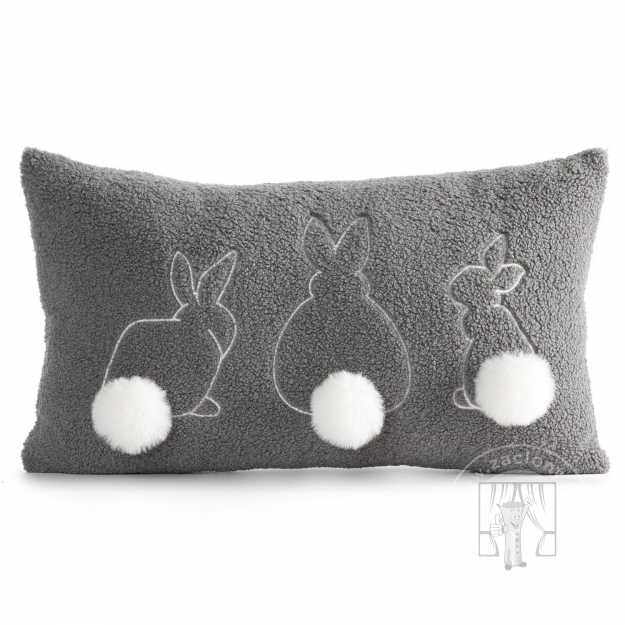 Veľkonočná obliečka na vankúš JAR/37 30x50cm oceľová/biela