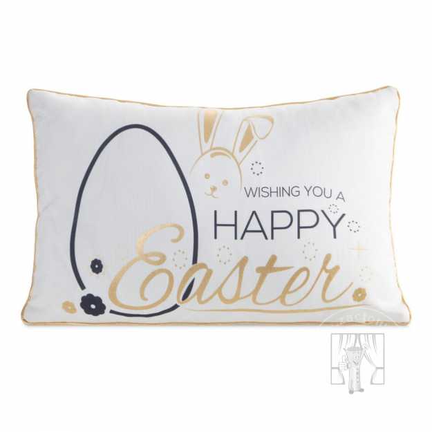 Veľkonočná obliečka na vankúš JAR/48 30x50cm biela/zlatá